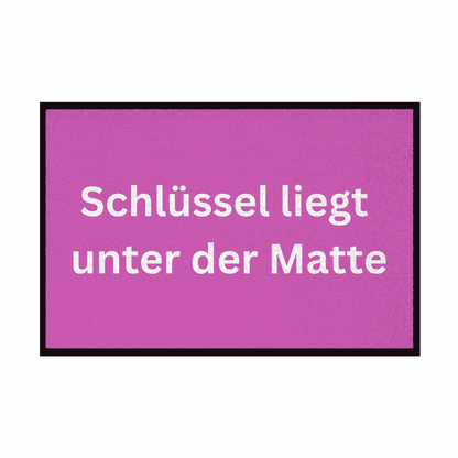 Fußmatte mit Gummirand "Schlüssel liegt unter der Matte" - Grafikmagie