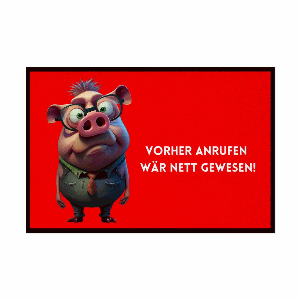 Fußmatte mit Gummirand "Vorher Anrufen wär nett gewesen" - Grafikmagie