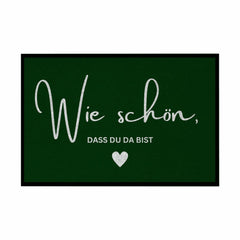 Fußmatte mit Gummirand "Wie schön dass du da bist" - Grafikmagie