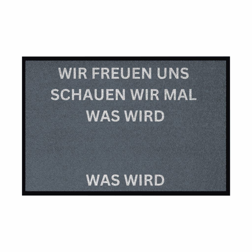 Fußmatte mit Gummirand "Wir freuen Uns Meme Edition" - Grafikmagie