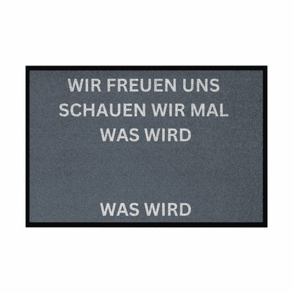 Fußmatte mit Gummirand "Wir freuen Uns Meme Edition" - Grafikmagie