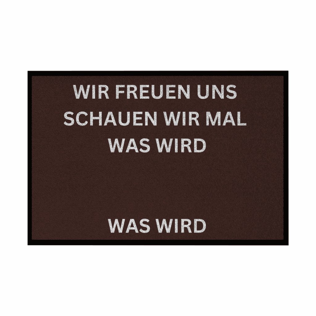 Fußmatte mit Gummirand "Wir freuen Uns Meme Edition" - Grafikmagie