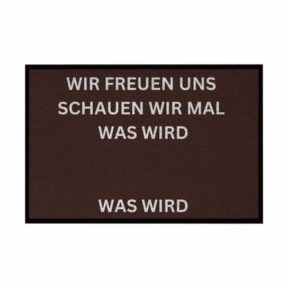 Fußmatte mit Gummirand "Wir freuen Uns Meme Edition" - Grafikmagie
