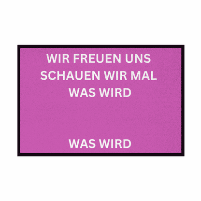 Fußmatte mit Gummirand "Wir freuen Uns Meme Edition" - Grafikmagie