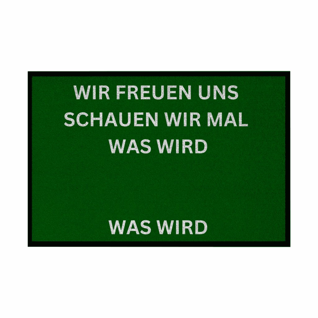 Fußmatte mit Gummirand "Wir freuen Uns Meme Edition" - Grafikmagie