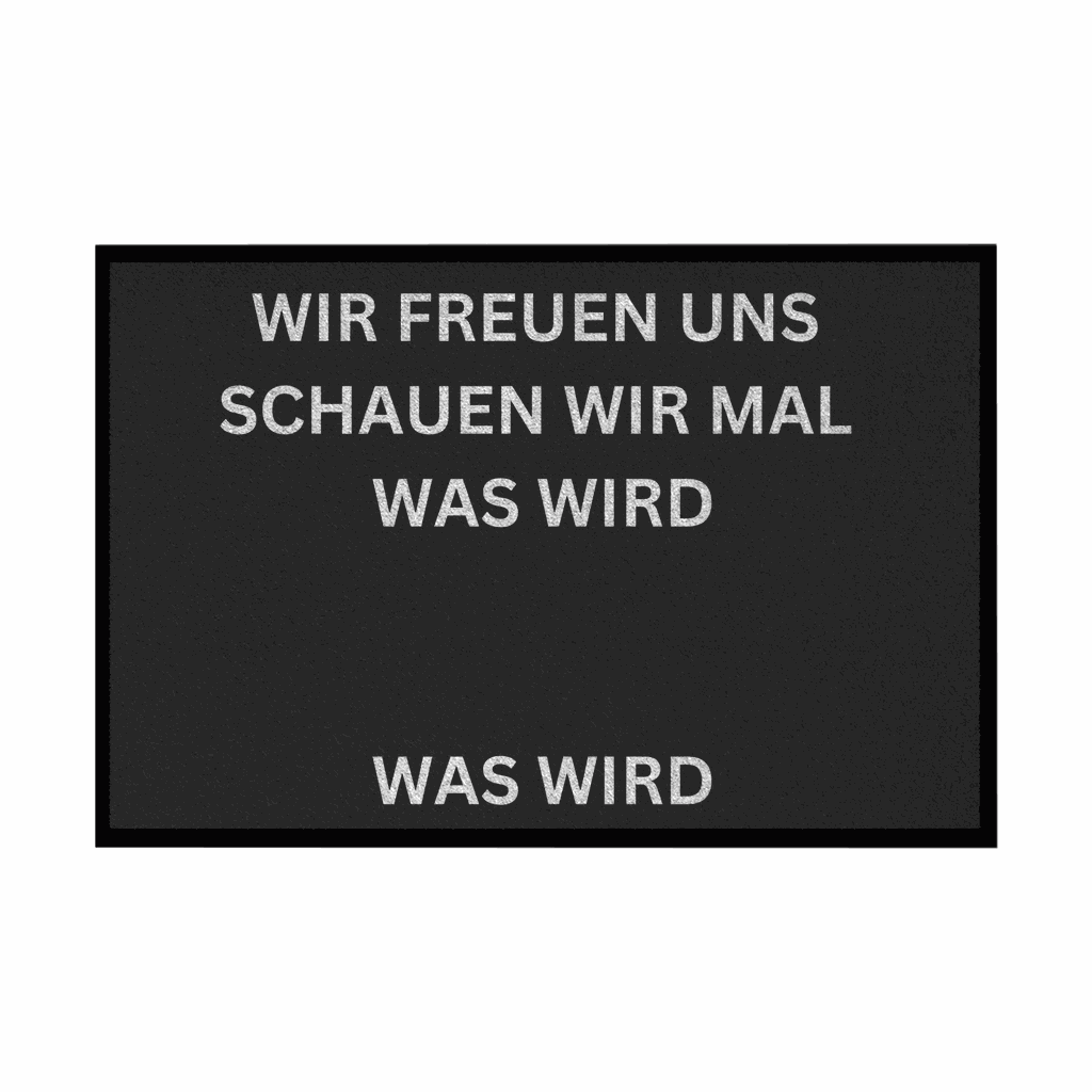 Fußmatte mit Gummirand "Wir freuen Uns Meme Edition" - Grafikmagie