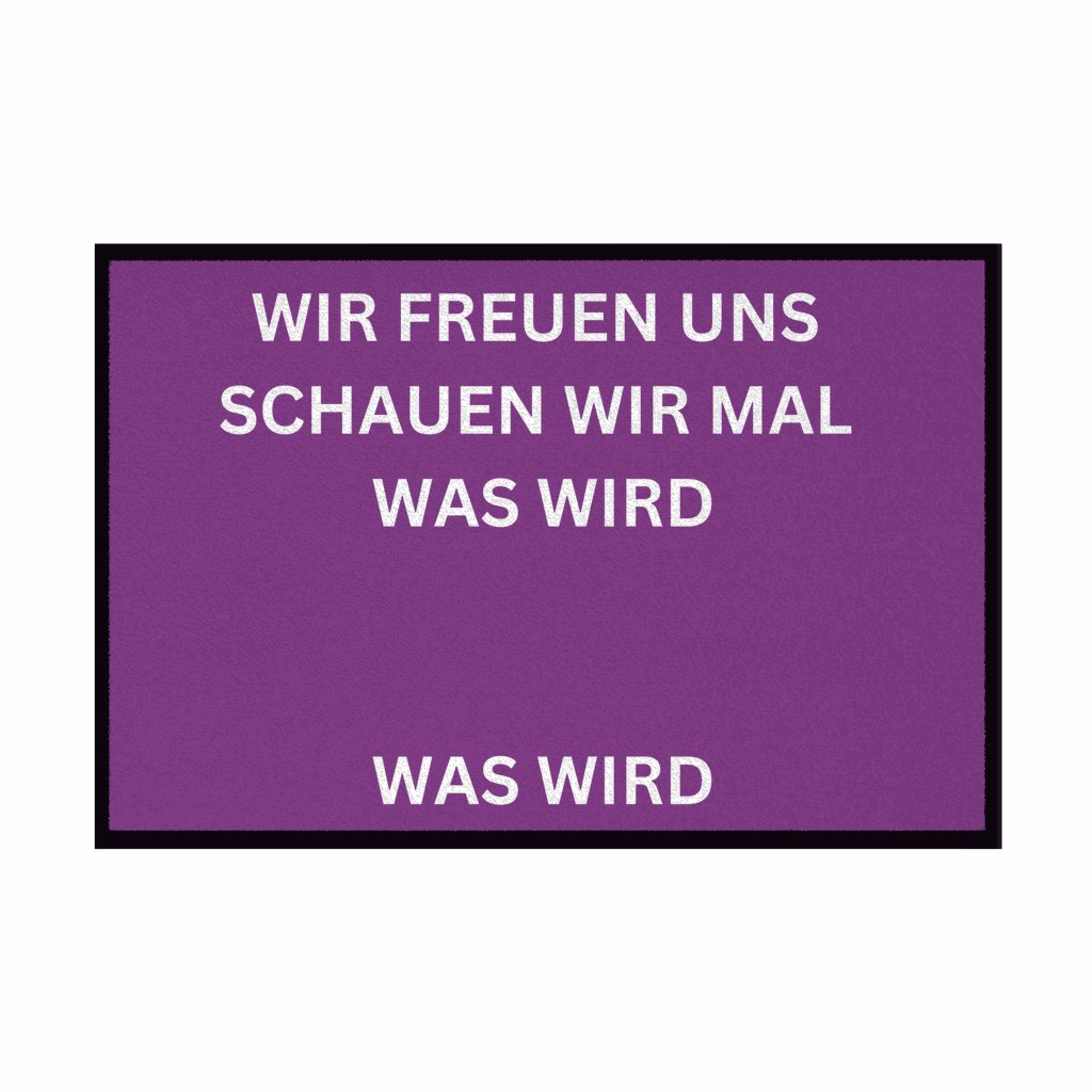 Fußmatte mit Gummirand "Wir freuen Uns Meme Edition" - Grafikmagie