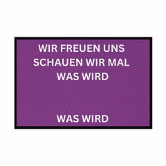 Fußmatte mit Gummirand "Wir freuen Uns Meme Edition" - Grafikmagie