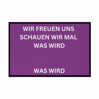 Fußmatte mit Gummirand "Wir freuen Uns Meme Edition" - Grafikmagie