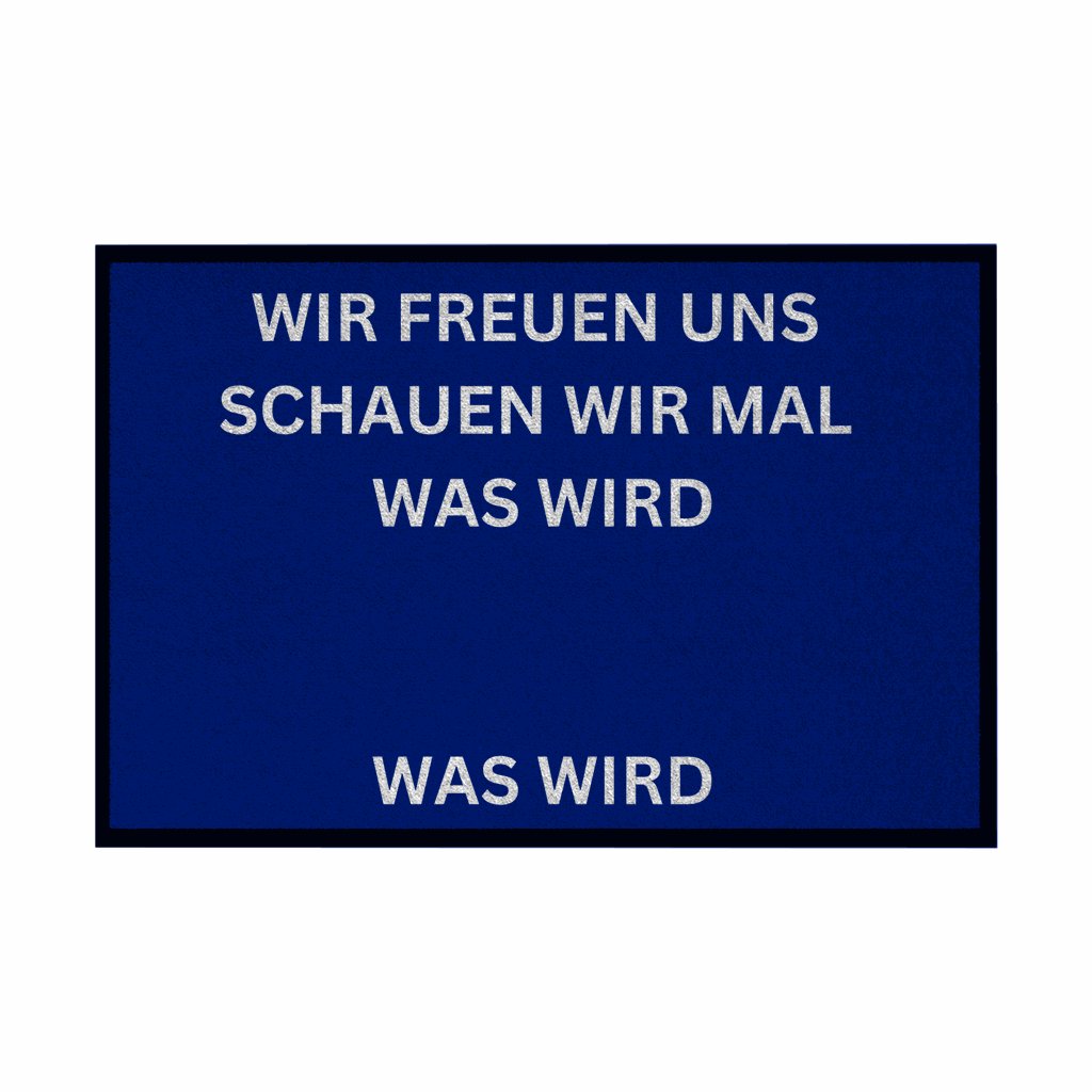 Fußmatte mit Gummirand "Wir freuen Uns Meme Edition" - Grafikmagie