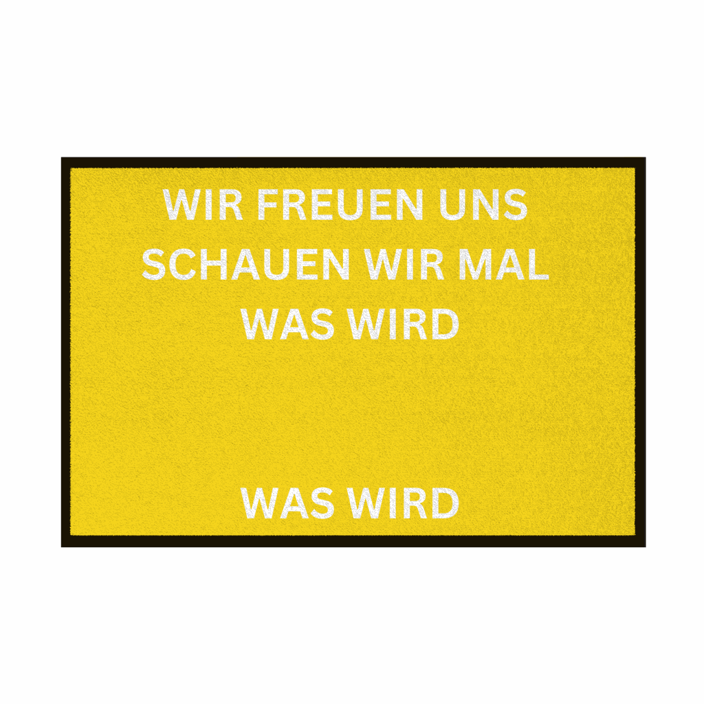 Fußmatte mit Gummirand "Wir freuen Uns Meme Edition" - Grafikmagie