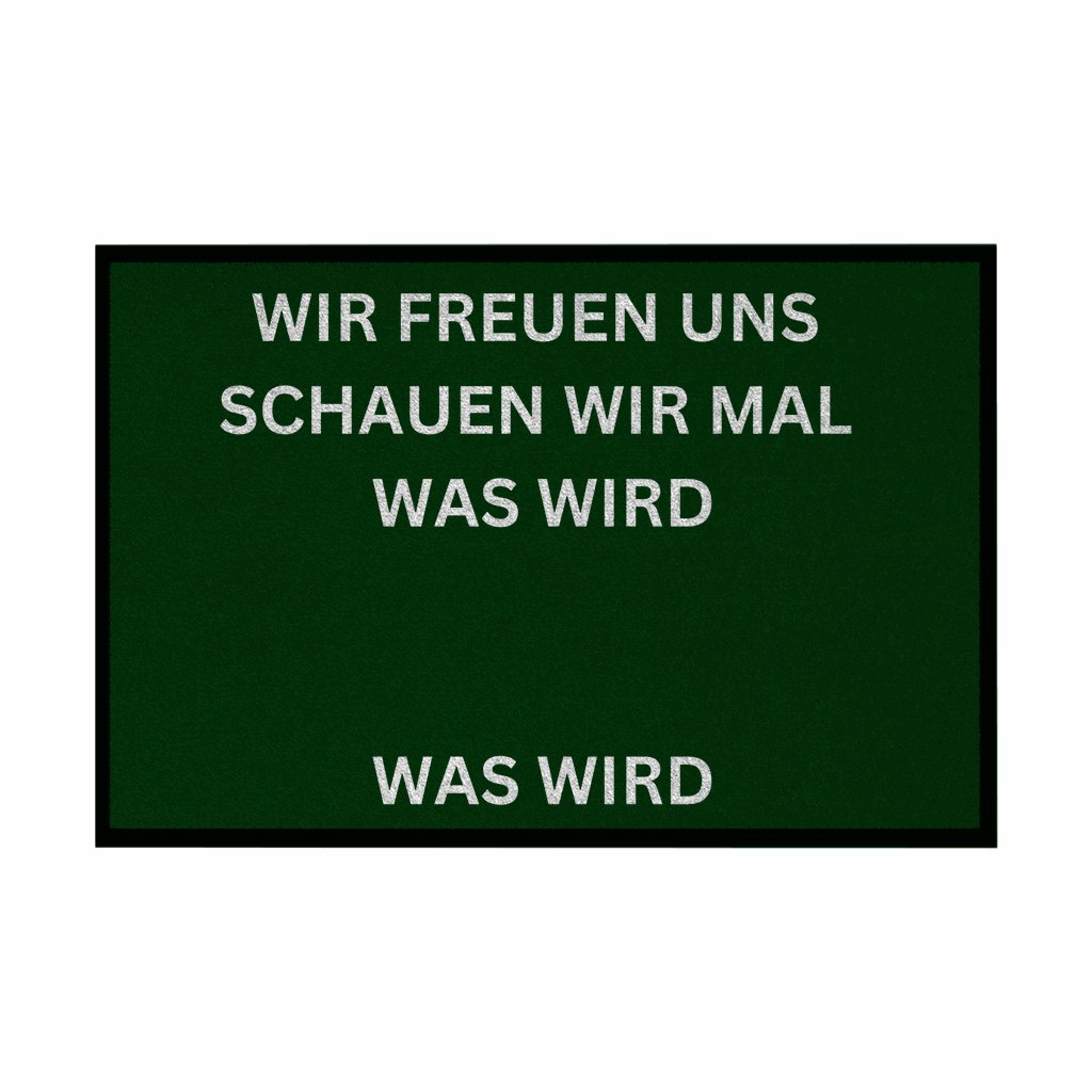 Fußmatte mit Gummirand "Wir freuen Uns Meme Edition" - Grafikmagie