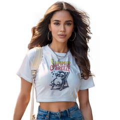 Damen Oversize Crop Top  "Summer Breeze"