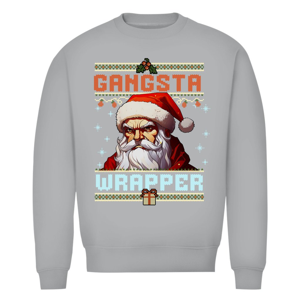 Herren Bio Sweatshirt "Gangsta Wrapper" - Grafikmagie