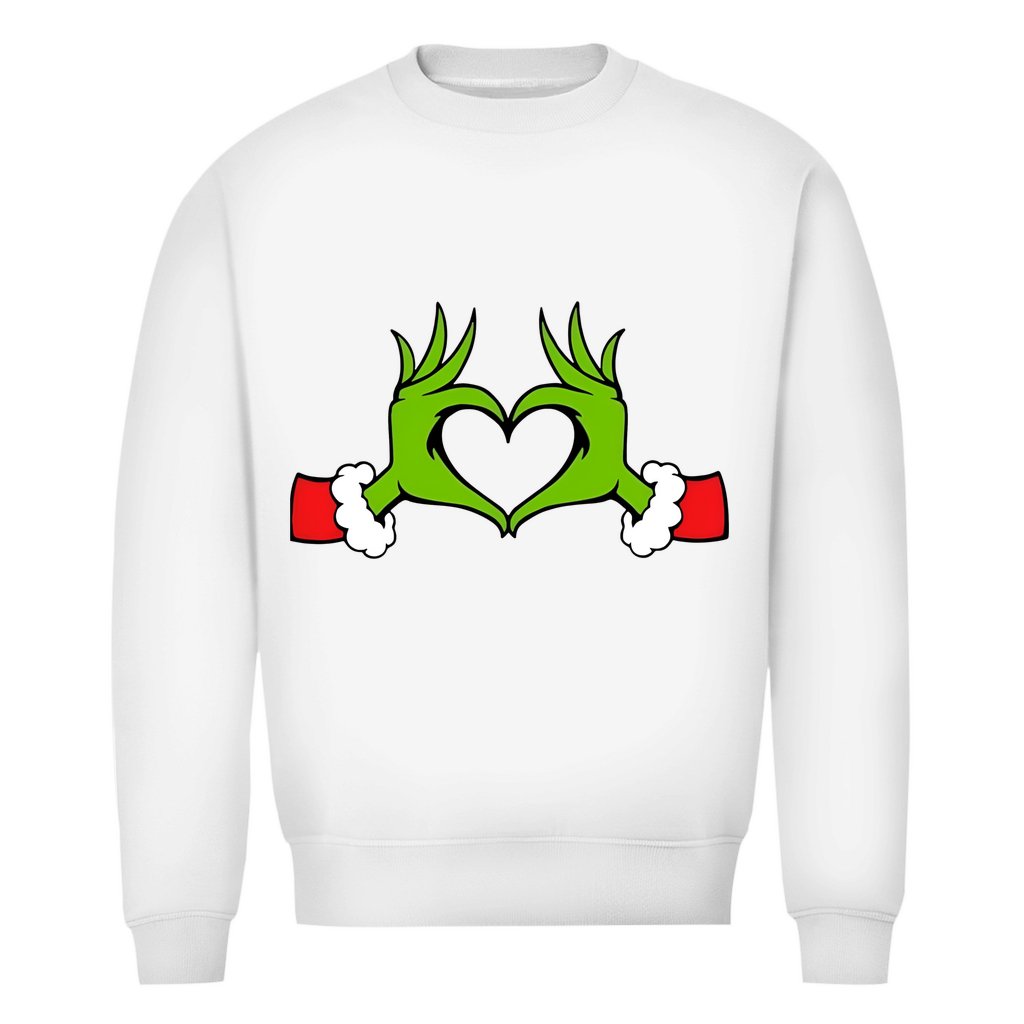 Herren Bio Sweatshirt "Grinch Herz" - Grafikmagie