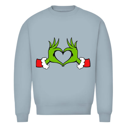 Herren Bio Sweatshirt "Grinch Herz" - Grafikmagie