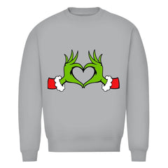 Herren Bio Sweatshirt "Grinch Herz" - Grafikmagie