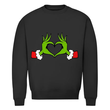 Herren Bio Sweatshirt "Grinch Herz" - Grafikmagie