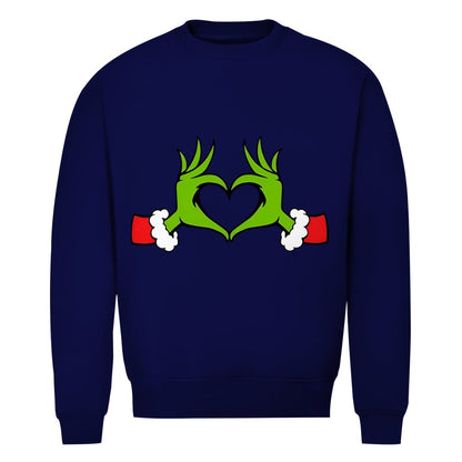 Herren Bio Sweatshirt "Grinch Herz" - Grafikmagie