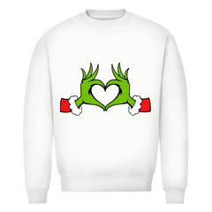 Herren Bio Sweatshirt "Grinch Herz" - Grafikmagie