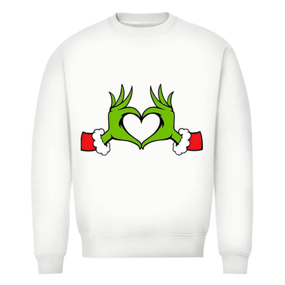 Herren Bio Sweatshirt "Grinch Herz" - Grafikmagie