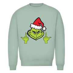 Herren Bio Sweatshirt "Grinch Mittelfinger" - Grafikmagie