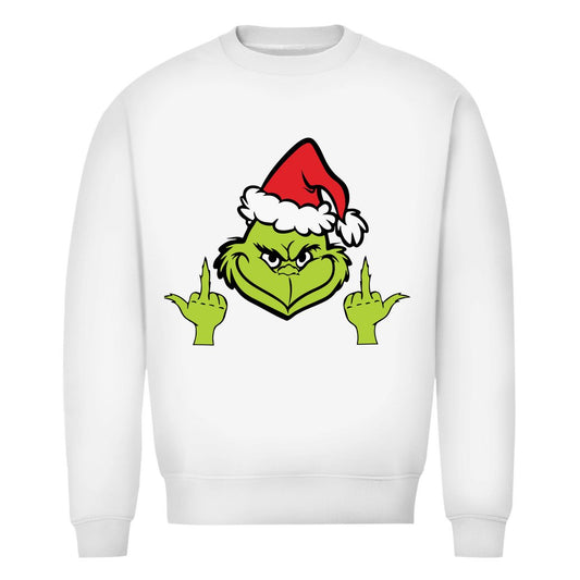 Herren Bio Sweatshirt "Grinch Mittelfinger" - Grafikmagie