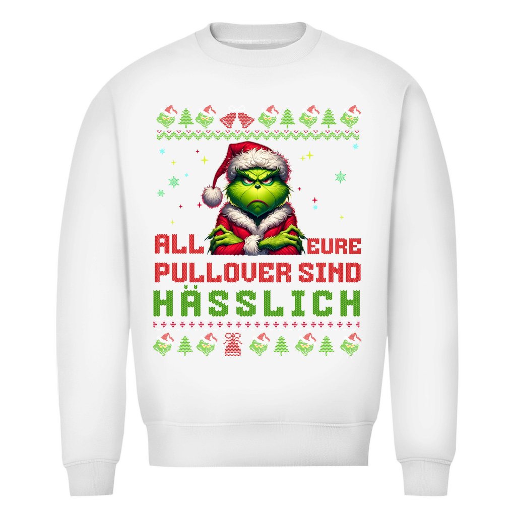 Herren Bio Sweatshirt "Grinch Weihnachtspullover" - Grafikmagie