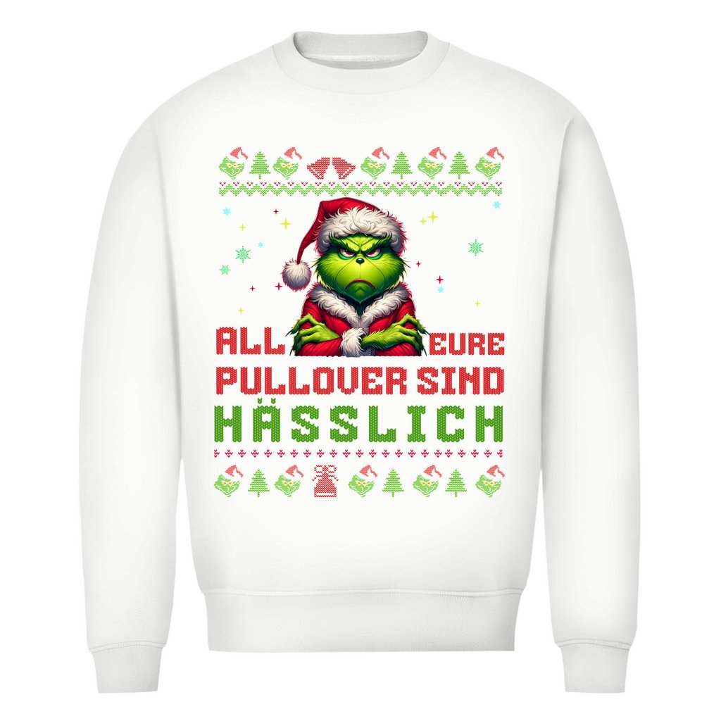 Herren Bio Sweatshirt "Grinch Weihnachtspullover" - Grafikmagie