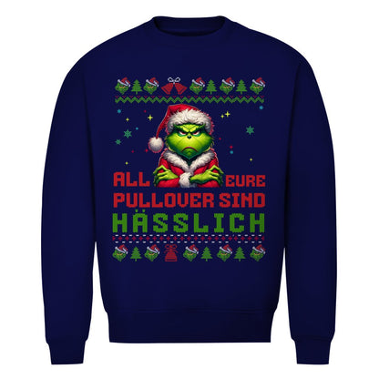 Herren Bio Sweatshirt "Grinch Weihnachtspullover" - Grafikmagie