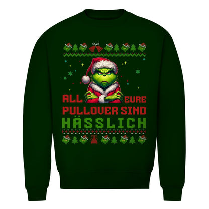 Herren Bio Sweatshirt "Grinch Weihnachtspullover" - Grafikmagie