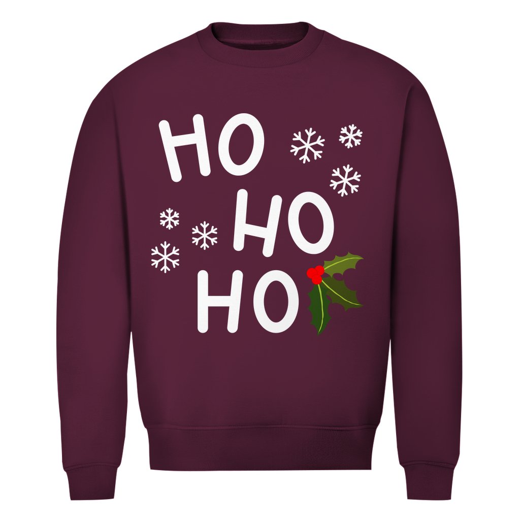 Herren Bio Sweatshirt "HO HO HO" - Grafikmagie