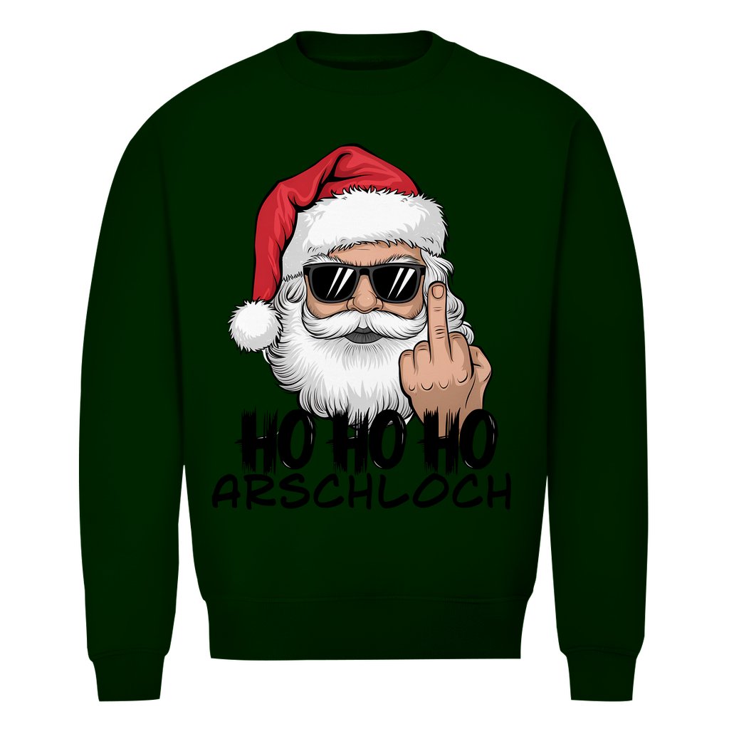 Herren Bio Sweatshirt "HOHOHO Arschloch" - Grafikmagie