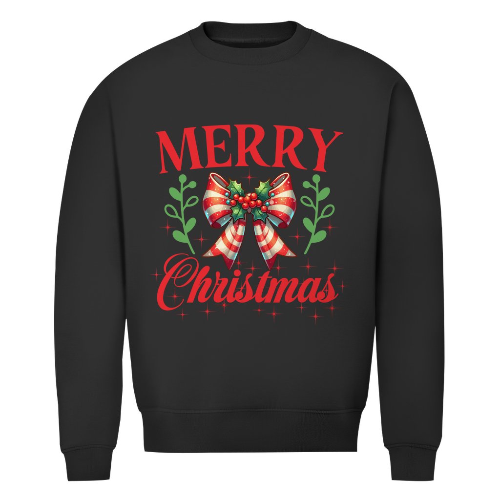 Herren Bio Sweatshirt Merry Christmas - Grafikmagie