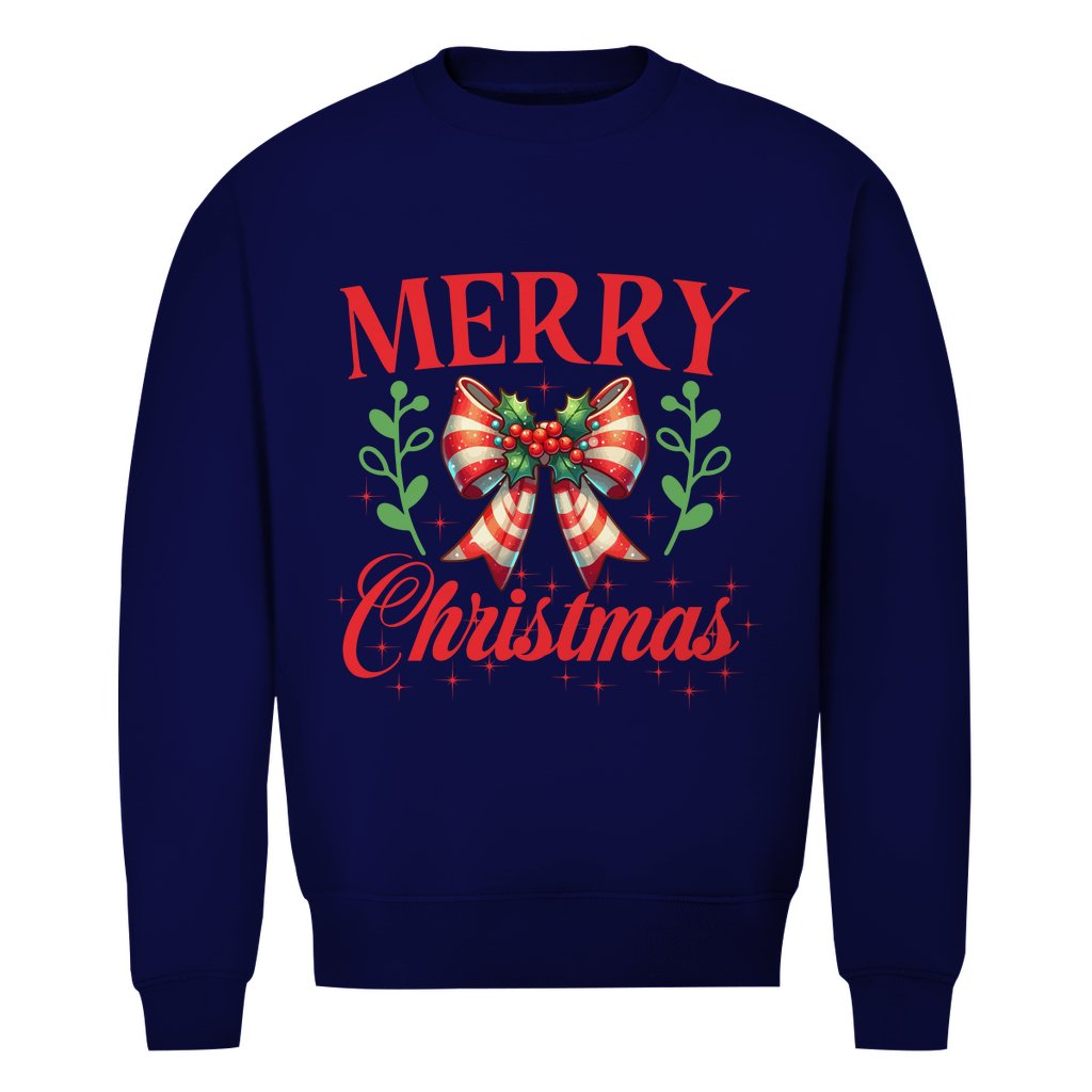 Herren Bio Sweatshirt Merry Christmas - Grafikmagie