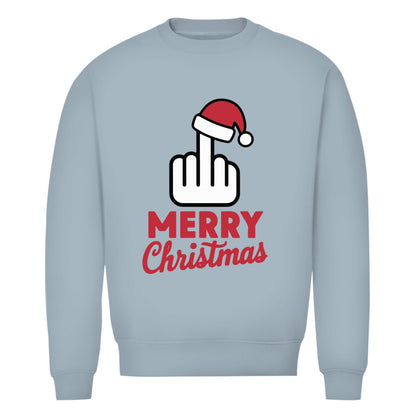 Herren Bio Sweatshirt "Merry Christmas Mittelfinger" - Grafikmagie