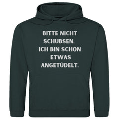 Herren Hoodie "Bitte nicht schubsen..." - Grafikmagie