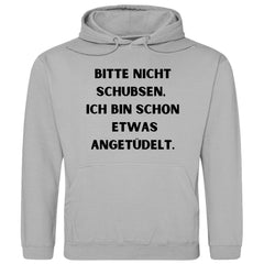 Herren Hoodie "Bitte nicht schubsen..." - Grafikmagie