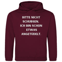 Herren Hoodie "Bitte nicht schubsen..." - Grafikmagie