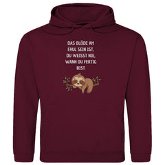 Herren Hoodie "Das blöde am faul sein..." - Grafikmagie