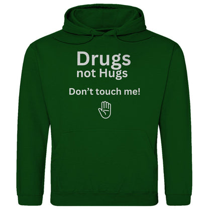 Herren Hoodie "Drugs not Hugs don't touch me" - Grafikmagie