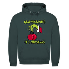 Herren Hoodie "Grab youre Balls it's Christmas" - Grafikmagie