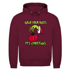 Herren Hoodie "Grab youre Balls it's Christmas" - Grafikmagie