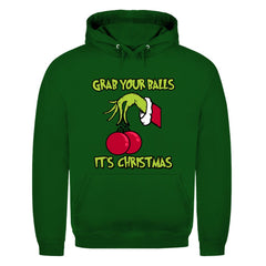 Herren Hoodie "Grab youre Balls it's Christmas" - Grafikmagie