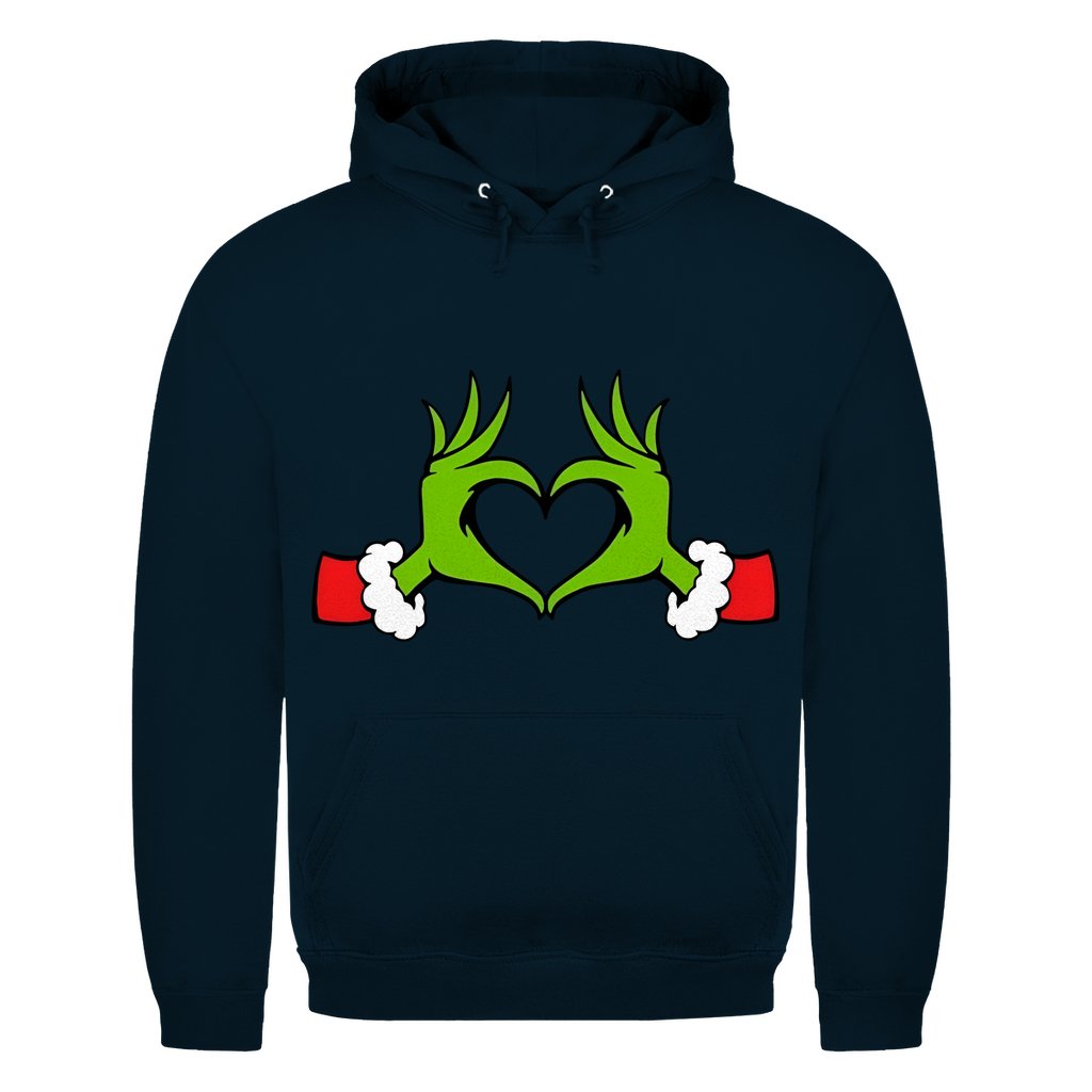 Herren Hoodie "Grinch Herz" - Grafikmagie