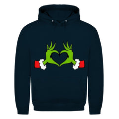 Herren Hoodie "Grinch Herz" - Grafikmagie