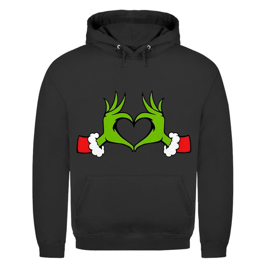 Herren Hoodie "Grinch Herz" - Grafikmagie