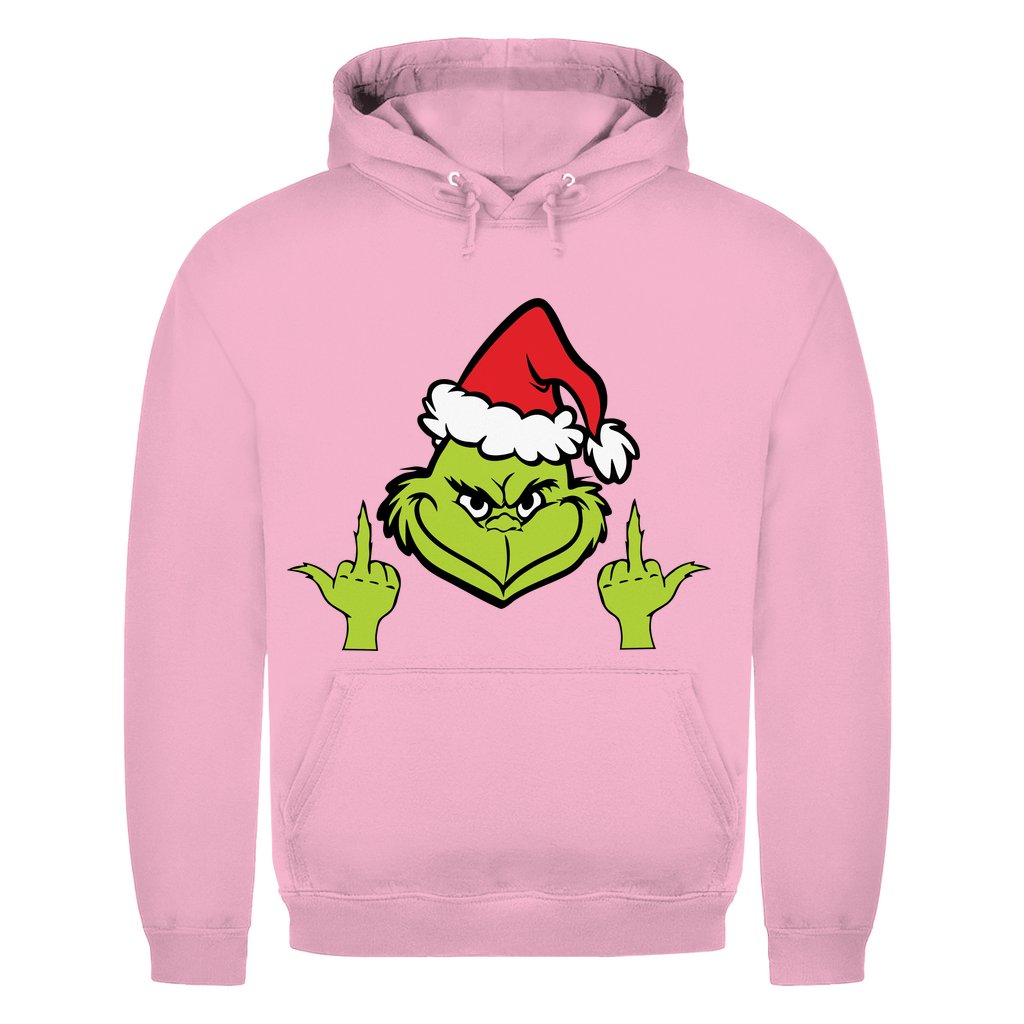 Herren Hoodie "Grinch Mittelfinger" - Grafikmagie