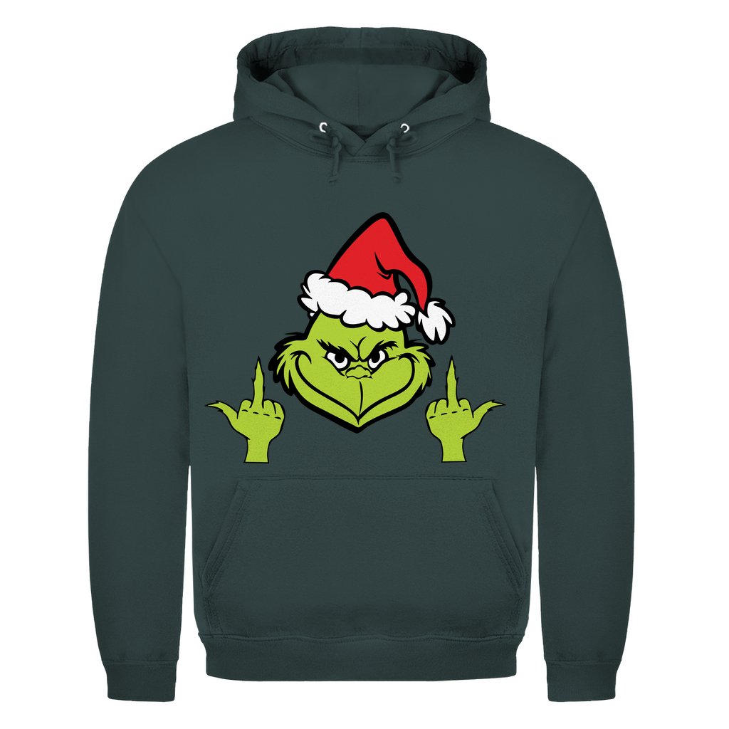 Herren Hoodie "Grinch Mittelfinger" - Grafikmagie