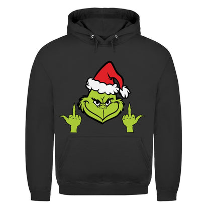 Herren Hoodie "Grinch Mittelfinger" - Grafikmagie